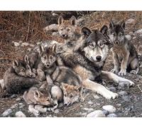 OZLHSP pour Puzzle 1500 Pieces Loups Animaux 87x57cm