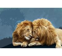 OZLHSP Puzzle garçon 1000 Pieces Lions Grands Animaux 75x50cm