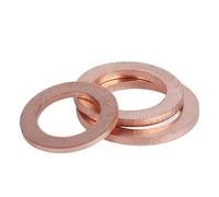 OZLIYY Lot de 10 rondelles d'étanchéité en cuivre DIN7603 M12 M13 0,5 M14 M16 M17 M18, épaisseur 1,5 mm, for raccord de Bague d'étanchéité Plate for Bateau(M16x20mmx1.5mm)