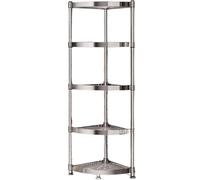 OZLMBERN 304 Stainless Steel Kitchen Corner Shelf Multifunctional Tripod Corner Storage Rack Bathroom Triangle Cookware Rack(Large)