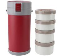 OZLMBERN Boîte à lunch isotherme en acier inoxydable 316, portable, for étudiants, employés de bureau, boîte à lunch sous vide, seau à riz de grande capacité(A)