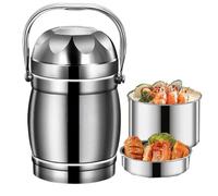 OZLMBERN Boîte à lunch isotherme en acier inoxydable, seau à riz sous vide, boîte à bento for étudiants et hôpitaux, pot de levage isolé(1.7L)