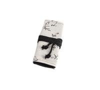 OZLMBERN Canvas Pen Curtain Large Capacity Roll Pen Bag Male and Female Colored Lead Sketch Storage Stationery Bag(48 Holes)