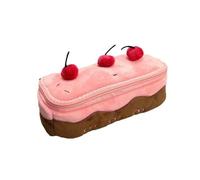 OZLMBERN Cute Cherry Cake Pencil Case for Girls High-Value Makeup Bag Student Desktop Stationery Bag
