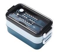 OZLMBERN Double Layer Microwave Oven Lunch Box Insulation Portable Sealed Fresh-keeping Box for Delivering Food Lunch Box(A)