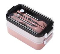 OZLMBERN Double Layer Microwave Oven Lunch Box Insulation Portable Sealed Fresh-keeping Box for Delivering Food Lunch Box(C)
