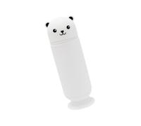 OZLMBERN Little Bear Silicone Pen Holder with Retractable Suction Cup Round Cute Children's Student Pen Case(Wit)