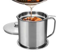 OZLMBERN Pot à Huile avec Filtre en Acier Inoxydable 304, Pot à Huile pour la Maison, Filtre de Cuisine de Grande capacité, réservoir de Stockage d'huile