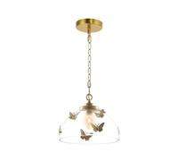 OZLMBERN Simple Butterfly Glass Pendant American Restaurant Pendant Bar Sample Room Lighting