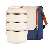 OZLMBERN Stainless Steel Insulated Lunch Box Convenient Sealing Lunch Box Insulated Bucket and Pot Holder(D)