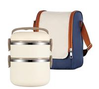 OZLMBERN Stainless Steel Insulated Lunch Box Convenient Sealing Lunch Box Insulated Bucket and Pot Holder(A)