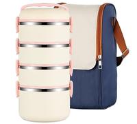 OZLMBERN Stainless Steel Insulated Lunch Box Convenient Sealing Lunch Box Insulated Bucket and Pot Holder(E)