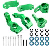 OZLZHJ 1 Jeu de Blocs de Direction en Aluminium et Supports d'essieu arrière avec roulements for Traxxas Slash 2WD RC 1/10(Green)