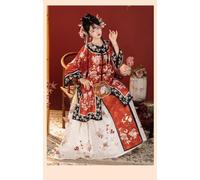 OZMDXKJ Robe Hanfu Chinoise pour Femme, Hanfu Chinois Traditionnel avec Robe Hanfu Taille Haute BrodéE Chinoise pour Cosplay, ScèNe, Photographie pour Femme,2XL,Red