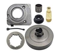 OZNYWKESD Kit de pignon d'embrayage 3/8"-7T for tronçonneuse 394 395 394XP 395XP avec Pompe à Huile, Turbine, Filtre à Huile, Tuyau d'huile, pièce de Rechange