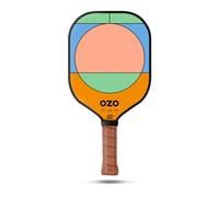 OZO Pickleball - Jupiter Energia Chroma - Raquette de Puissance pour Le Niveau Intermédiaire Approuvée par l'USAPA - Surface en Fibre de Carbone de 12K