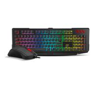 Ozone Double Tap clavier Souris incluse Gaming USB Espagnole Noir