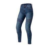 OZONE MOTO Agness II Lady Jeans de Moto Femme | Doublure en Fibre d'aramide | Protecteurs de Genou Niveau 2 | Poches pour Protecteurs Hanches et Coccyx | Slim Fit