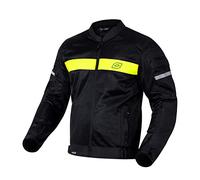 OZONE MOTO Dart Veste de Moto Homme | Textile | Protecteurs Coudes et Épaules | Éléments Réfléchissants | Panneaux en Maille | 4 Poches