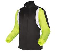OZONE MOTO Marin Veste de Pluie Moto Imperméable Taille et Poignets élastiqués Doublure Mesh Panneaux réfléchissants