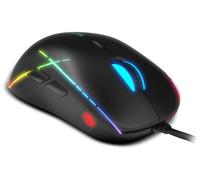 Ozone Souris Gaming Neon X50 -OZNEONX50- Souris de Pointe, Capteur Optique Pixart PMW3327, ARGB, 6200 dpi, Boutons programmables, Ambidextre, Ergonomique, Noir