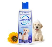 Ozonovet Septiderm CHAMPU agit sur la dermatite avec des problèmes d'infection par les levures, les champignons et les bactéries, ainsi que des affections d'hypersensibilité, d'allergie, d'atopie et