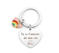 OZOSHINE Cadeau Amour Couple Porte Clef Cadeaux Saint Valentin Amoureux Pour Homme Femme Anniversaire Cadeaux Pour Son Copain Copine Cadeau Pour Les Relations à Distance St Valentin