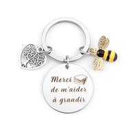 OZOSHINE Cadeau Maitresse D'école Fin D'année Porte Clef Merci Maitresse D'école Idee Cadeaux Maîtresse Atsem Aesh Avs Professeur Institutrice Remerciement Cadeaux Nounou Fin De Contrat Paques