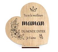 OZOSHINE Cadeau Maman Cadeau Noel Fete Des Meres Idee Original Anniversaire Maman Mariage Retraite Original Cartes Mères Bois Cadeaux Pour Mère Belle-Mères Femme Cadeaux De Fils Fille Enfants