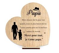 OZOSHINE Cadeau Noel Cadeau Papa Anniversaire Retraite Remerciement Carte Bois Cadeaux Homme Beau Père Papa Original Cadeaux De Fille Fils Belle-Fille Enfants Fête Des Pères Fete Des Peres