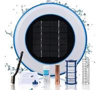 OZPPM Ioniseur Solaire for Piscine, Nettoyeur De Piscine À Énergie Solaire, Ioniseur Solaire for Piscine Aux Ions Cuivre-Argent, Nettoyeur Portable Éliminant Le Chlore, for Piscines Et