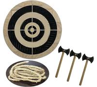 OZPPM Jeu De Lancer De Haches,Cible en Bois for Haches,Set De Tomahawks en Bois,Jeu De Fléchettes Sécurisé,Tableau De Fléchettes en Pendentif,Décoration Murale