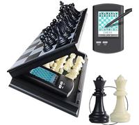 OZPPM Jeu D'échecs Électronique, Jeu D'échecs Magnétique, Jeu D'échecs Tactile avec Grand Écran LCD, Jeu D'échecs IA for Adultes Et Enfants, Apprentissage Et Voyage