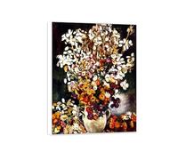 OZPWBVY Cadre Blanc Impression sur Toile Fleur Célèbre Peinture Reproduction-Tableau Décoration Murale Salon-Bouquet of Fleurs 6-Affiche 80x105cm31x41in