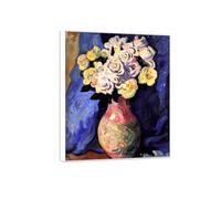OZPWBVY Cadre Blanc Impression sur Toile Fleur Célèbre Peinture Reproduction-Tableau Décoration Murale Salon-Bouquet of Fleurs 13-Affiche 50x60cm20x24in