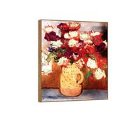 OZPWBVY Cadre en Bois Impression sur Toile Fleur Célèbre Peinture Reproduction-Tableau Décoration Murale Salon-Bouquet of Fleurs 4-Affiche 40x50cm16x20in