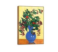 OZPWBVY Cadre en Bois Impression sur Toile Fleur Célèbre Peinture Reproduction-Tableau Décoration Murale Salon-Bouquet of Fleurs 3-Affiche 50x75cm20x30in