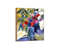 OZPWBVY Cadre en Bois Impression sur Toile Fleur Célèbre Peinture Reproduction-Tableau Décoration Murale Salon-Bouquet of Fleurs 7-Affiche 30x35cm12x13in