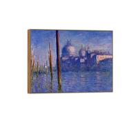 OZPWBVY Claude Monet Célèbre D'art Mural Impression sur Toile Prête à Accrocher-Grand Canal Venise-Cadre en Bois Tableau Decoration Salon 80x105cm31x41in