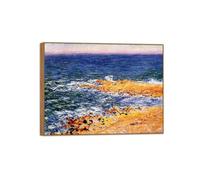 OZPWBVY Claude Monet Célèbre D'art Mural Impression sur Toile Prête à Accrocher-mer à Antibes-Cadre en Bois Tableau Decoration Salon 30x40cm12x16in