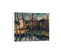 OZPWBVY Maurice de Vlaminck Célèbre D'art Affiches et Impressions-Tableau Murale Décoration Salon-Bord rivière-Cadre Blanc Image sur Toile 40x50cm