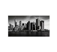 OZPWBVY Noir et Blanc Paysage Tableau Mural-Ville Bâtiments Skyline-Minimaliste Impression sur Toile-Décoration Murale Salon 30x60cm Sans Cadre