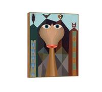 OZPWBVY Victor Brauner Célèbre D'art Mural Impression sur Toile Prête à Accrocher-Prise de conscience-Cadre en Bois Tableau Decoration Salon 40x50cm16x20in