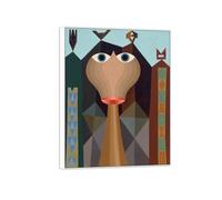 OZPWBVY Victor Brauner Célèbre D'art Mural Impression sur Toile Prête à Accrocher-Prise de conscience-Cadre Blanc Tableau Decoration Salon 40x50cm16x20in