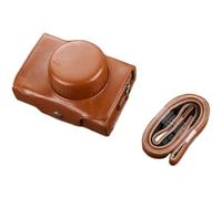 OZSSD Étui compatible avec Fuji X10 X20 X30 X100 X100S X100T X100F, appareil photo numérique, housse de protection en cuir PU avec bandoulière réglable, marron, Taille unique, Art Déco