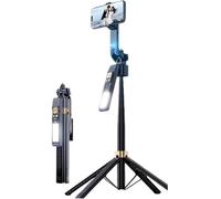 OZSSD Trépied de suivi automatique du visage, rotation à 360°, sans application, support de caméra de prise de vue intelligent, perche à selfie intégrée pour enregistrement vidéo Vlog (édition