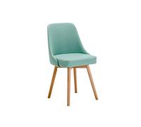 OZSSLJJ Cloth Beech Legs Counter Chair Study Home Use Backrest Dorm Room Computer Bedroom Marriage Room Chair(Grass Green)