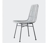 OZSSLJJ Comfortable Rattan Dining Chairs | Handwoven Iron Kitchen Side Chairs for Indoor & Outdoor Dining Room - Latest Styles(A)