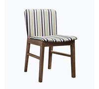 OZSSLJJ Cotton and Linen Wooden Legs Leisure Western Restaurant Cafe Vacation Home Home Use Computer Chair(Multi-Colored)