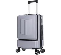 OZSSLJJ Ensemble de valises à roulettes universelles ABS + PC avec Compartiment de Poche(F,20")